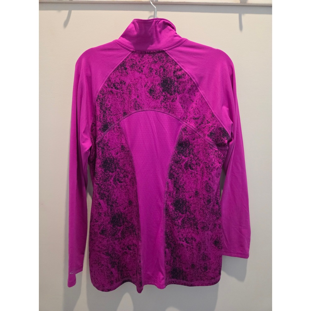 Champion DUODRY Quarter Zip Pullover Women's Athletic Top Purple Print